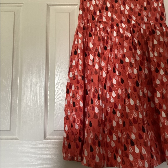 Circus Size 16 Orange Retro Fit & Flare Raindrop Sleeveless Dress - Picture 4 of 7